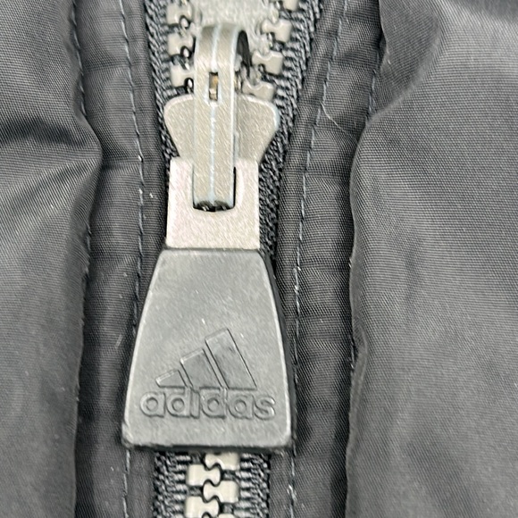 VINTAGE ADIDAS REVERSIBLE JACKET MENS SIZE XL FULL ZIP BLACK GRAY WHITE JACKET - Picture 9 of 13